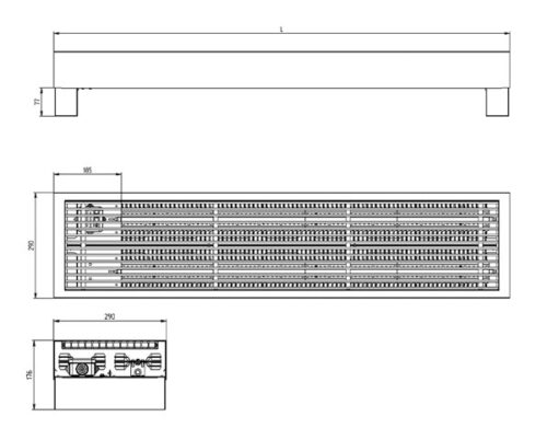 Напольний електричний конвектор Carrera FR2HE-1500