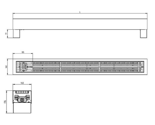 Напольний електричний конвектор Carrera FRHE-1500