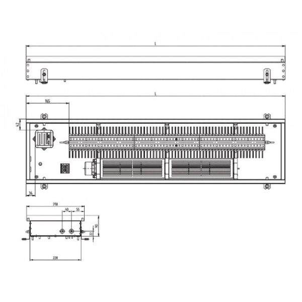 Carrera SEV 250.1000.90 Electro 220 + вент. DC 24V