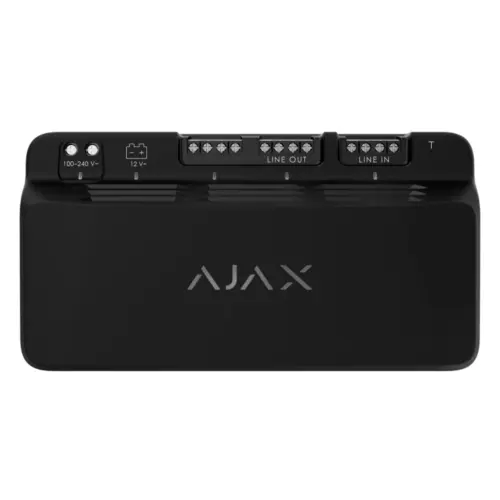 Модуль для додаткового живлення Ajax Superior LineSupply (45 W) Fibra Black (aFIBRA 26.2)