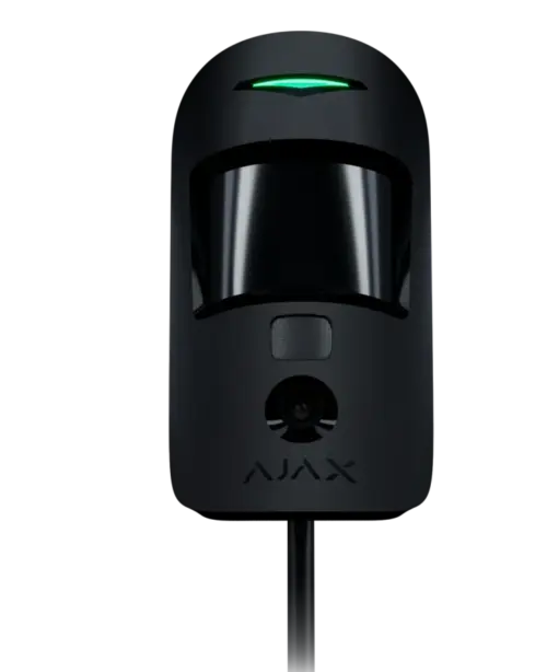 Дротовий датчик руху з фотоверифікацією Ajax MotionCam Fibra Black