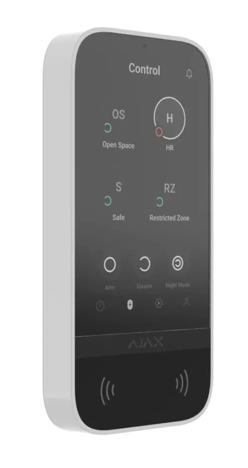 ODDZBTSUGsF9eJGUnHlkrSp11GYaxE23TEK33jlo.webp Бездротова клавіатура з сенсорним екраном Ajax KeyPad TouchScreen White