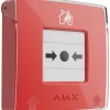 Бездротова настінна кнопка для активації пожежної тривоги вручну Ajax ManualCallPoint (Red)Jeweller (Для житлових обʼєктів)