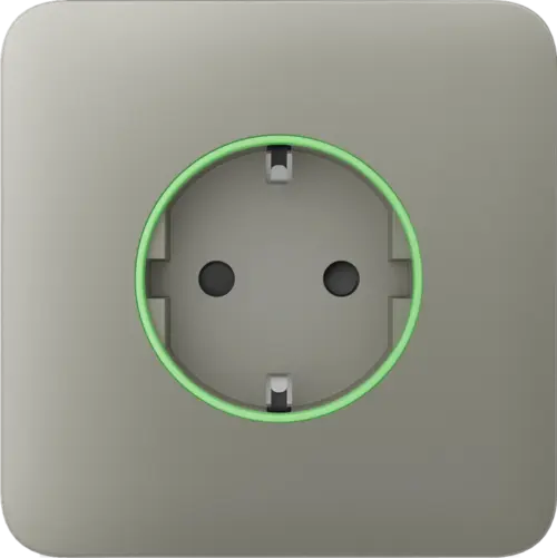 Передня панель для вбудованої розетки Ajax SoloCover (smart) Olive
