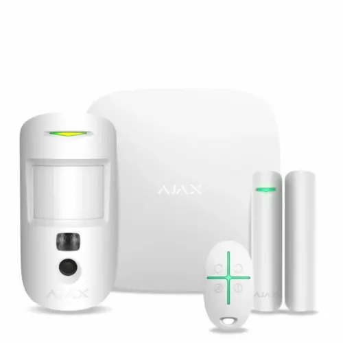 ajax-starterkit-cam-white.webp Комплект охоронної сигналізації Ajax HDR StarterKit Cam White (StarterKit Cam)