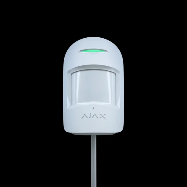 Провідний датчик руху та розбиття скла Ajax CombiProtect Fibra White