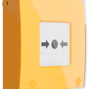 Бездротова програмована кнопка з механізмом скидання Ajax ManualCallPoint Jeweller Yellow
