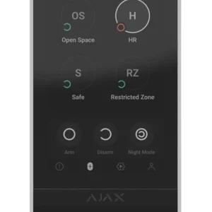 Бездротова клавіатура з сенсорним екраном Ajax KeyPad TouchScreen White