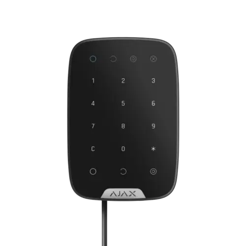 Дротова сенсорна клавіатура Ajax KeyPad Fibra Black
