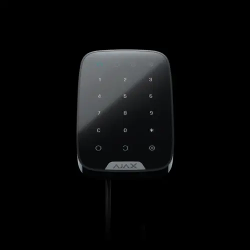 Дротова сенсорна клавіатура Ajax KeyPad Fibra Black