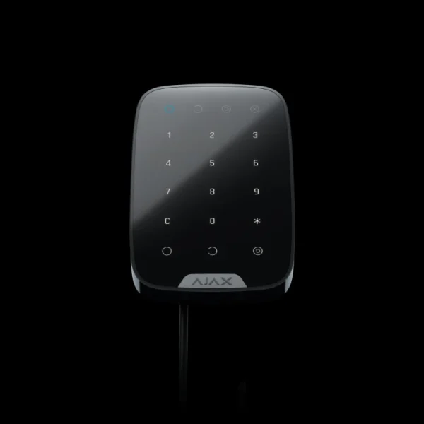 Дротова сенсорна клавіатура Ajax KeyPad Fibra Black