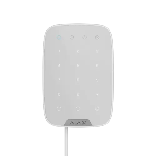Дротова сенсорна клавіатура Ajax KeyPad Fibra White