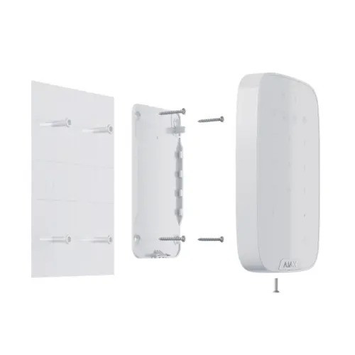 Бездротова сенсорна клавіатура Ajax KeyPad Plus White