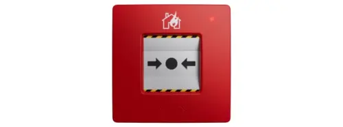 Бездротова настінна кнопка для активації пожежної тривоги вручну Ajax ManualCallPoint (Red)Jeweller (Для житлових обʼєктів)