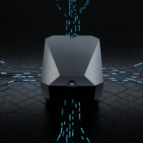 Гібридна централь системи безпеки Ajax FIBRA Hub Hybrid (4G) Black