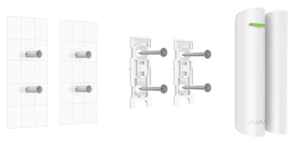 Кріпильна панель Ajax SmartBracket для великого магниту DoorProtect Black
