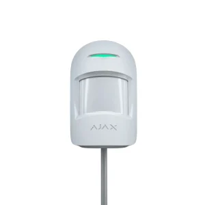Дротовий кімнатний датчик руху з додатковим мікрохвильовим сенсором Ajax MotionProtect Plus Fibra White