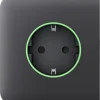 Бічна панель для вбудованої розетки Ajax SideCover (smart) Graphite