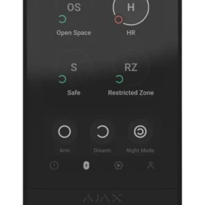 Бездротова клавіатура з сенсорним екраном Ajax KeyPad TouchScreen Black
