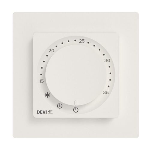 Терморегулятор для теплої підлоги DEVIreg™ Room Pure white, 16 А, з датчиками температури повітря та підлоги