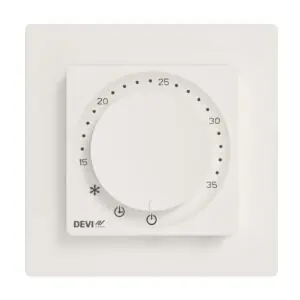 Терморегулятор для теплої підлоги DEVIreg™ Room Pure white, 16 А, з датчиками температури повітря та підлоги