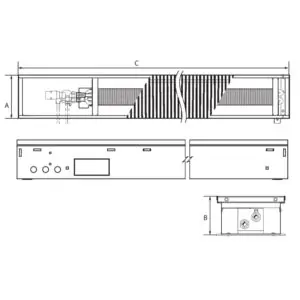 Внутрішньопідлоговий конвектор Cooltherm Hottherm 1000 мм200 мм110 мм H-1000.200.110-P.С.
